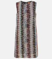 [Missoni] Missoni Zigzag lamé minidress UK 8 multicoloured