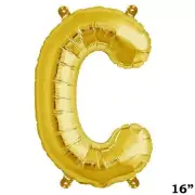 16" GOLD Letter C Mylar Foil Balloon 1 pc Party BackDrop Supply Decorations SALE