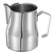 Milk Frothing Pitcher, 12oz / 350ml Milk Frother Cup, Extended Spout Silver