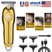 NEWEST Kemei Zero Gapped Hair Clipper Electric Cordless Mens Recharge Trimmer KS
