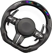 Steering Wheel，Compatible With BMW M3 M6 F01 F02 F06 F07 F10 F11 F12 F14 F15 F16 F22 F30 F31 F32 F36 F80 F82 E90(M3)