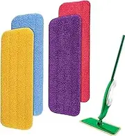 Spray Mop Refills for Libman Freedom Spray Mop, Reusable & Washable 16in Microfiber Floor Cleaning Mop Pads for Spray Mop-4PACK