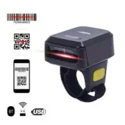 2D Barcode Scanner Portable Handheld Wearable Ring 1D 2D Bar Code Reader BT+2.4G