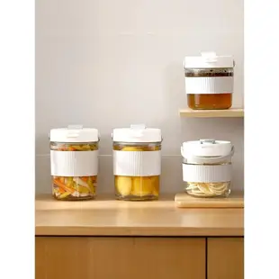 便攜外出多功能泡菜玻璃罐密封罐食品級家用冰箱分裝腌制小果汁桶