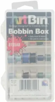 ArtBin 8155AB Sew-lutions Bobbin and Supply Box, Clear Sewing Storage Contain...