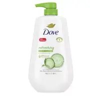 Dove Refreshing & 24Hr Nourishing Body Wash, Cucumber and Green Tea, 30.6 Fl Oz