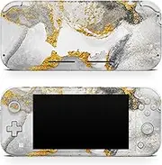 TACKY DESIGN Modern Marble skin for Nintendo switch lite, Silver & gold switch lite Rock Gemstone Stickers, Vinyl 3m decal, Full wrap cover