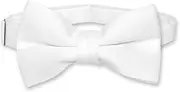 [Vesuvio Napoli] BOY'S BOWTIE Solid WHITE Colour Bow Tie