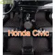 適用本田喜美K12 K14 K16腳踏墊 Honda Civic 8代 9代 10代專用包覆式皮革civic腳墊