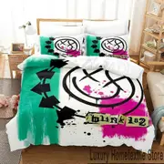 v66 Bed Sheets Band Blink- Bedding Set Boys Girls Twin Queen King Size Duvet Cover Pillowcase Bed boys Adult Bedroom 3-Piece Bedding Set (1 Duvet Cove