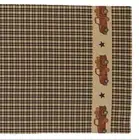 Autumn Truck with Pumpkins Black Beige Checked Table Runner 36" Primitive Fall