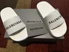 Balenciaga Slides/ sandals Toddler Kids Sz 29/11.5 White Black Authentic New