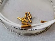 JAGWIRE LEX SL SHIFTER GEAR HOSE CABLE KIT WHITE CNC CAPS STAINLESS STEEL INNER