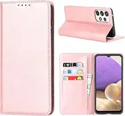 [Cavor] for Samsung Galaxy A53 5G Case Cowhide Pattern PU Leather Cases Flip Magnetic Kickstand Book Wallet Cover Phone Case with Card Slots(6.5") -Pink