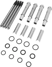 Adjustable Pushrod Cover Kit, 24PCS Install Adjustable Pushrods Kit with Cover 0928 0023 Adjustable Pushrods Push Rod Cover Kit Fit for Twin Cam MODELS Motorcycle 1999 to 2017