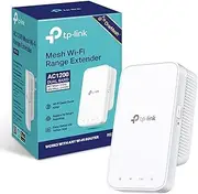 TP-Link AC1200 Mesh Dual Band Wi-Fi Range Extender, Broadband/Wi-fi Extender, Wi-Fi Booster, Creates A Seamless Whole Home Mesh Wi-Fi System with One mesh Router, WPS, UK Plug (RE300) (UK Version)