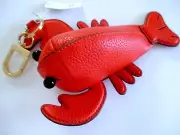 NWT Tory Burch Luke the Lobster Key Fob Chain Keychain Bag Charm Coin Purse