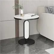Side Table Small End Table,Metal Frame Side Table Waterproof Small Sofa Coffee Side Tables Bedroom Indoor Outdoor for Living Room Bedroom Balcony and Office End Tables Living Room(Black)