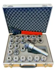 4MT ER40 COLLET SET IN ONE COMPLETE CASE WITH COLLETS (3-25MM) CHUCK AND SPANNER