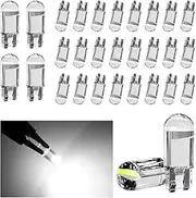 Augeny 30 PCS 6000K Car LED Light Bulbs, 12V Ultra Bright Error Free Interior Bulbs for Car Dome License Plate Map Door Courtesy Light, T10 COB LED Car Interior Tail Cab Lights Bulb (White)