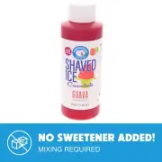Hypothermias GUAVA Flavor Syrup Snow Cone machine Concentrate UNSWEET 4 Fl Oz