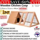 i.Pet Rabbit Hutch Chicken Coop Run Wooden Cage Guinea Pig Outdoor House Pen New