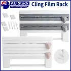 4 in 1 Food Wrap Dispenser Cutter Foil Cling Film Storage Holder Box Kitchen New
