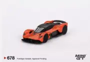 1:64 ASTON MARTIN VALKRYIE MAXIMUM ORANGE MINI GT 678