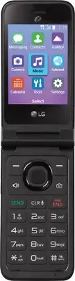 LG Classic Flip TracFone Carrier-Locked 4G LTE Flip Phone- Gray