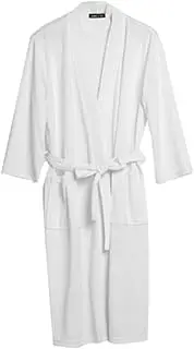 TOYANDONA Cloth Bathrobe Classic Bath Robe Dacron Bathrobe Towel Luxury Spa Robe Plush Lightweight Absorbent Sleepwear Kimono Robe for Men Home Hotel XL Size Couple Robe