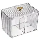 Makeup Storage Organizer Bathroom Jar Cotton Swab Storage Square Container