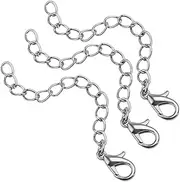 [COHEALI] 20pcs Silver Necklace and Bracelet Chain Extenders with Clasp Easy to Use for Jewelry Making for Extending Your Favorite Necklaces and Bracelets