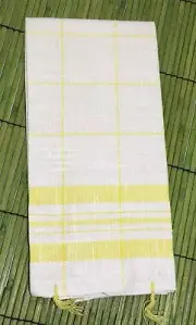Linen Towel Embroidery Cloth Ready to Embroider 18x11" Yellow Striped