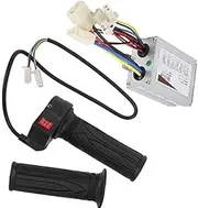 Vuzmode 12V 500W Scooter Controller with 3‑Speed Throttle Grip Handle, for Electric Bike Motor Brush Speed Controller E-Scooter Brushless Controller