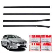 For Honda City 2010 14 Set 4Dr Outer Weatherstrip Seal Rubber Door Black (for: Honda)