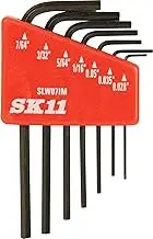 SK11 SLW07IM Micro Hex Wrench Set, 7 Pieces, Inch Size