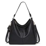 Women Handbag PU Leather Women Shoulder Bags Women Messenger Bag Ladies Casual Bag,Black