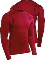 [Cadmus] Men's Long Sleeve Running Tops Base Layers Compression T-Shirts Quick Dry Wicking Gym Athletic Training Workout Tee Shirts