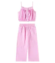 [Polo Ralph Lauren Kids] Polo Ralph Lauren Kids Linen and cotton top and pants set Y 12 pink