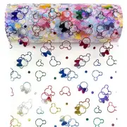 Yuanchuan Glitter Tulle Rolls 6 inch x 10 Yards (30 feet) Colorful CartoonTul...