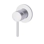MEIR Round Brass Basin/Bath Pin Lever Mixer - Wall Mounted - Chrome