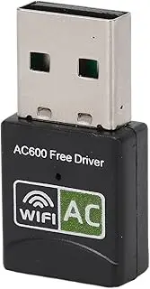 USB WiFi Adapter 600Mbps Dual Band 2.4G 5.8G Drive Wireless Network Adapter for Laptop Desktop PC, Plug and Play for 10