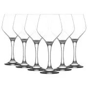 6x LAV Clear 440ml Ella Red Wine Glasses Party Cocktail Drinking Goblet Set