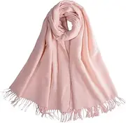 [CENZICOM] Women Pashmina Scarf Winter Shawl Wrap Solid Color Blanket Scarves