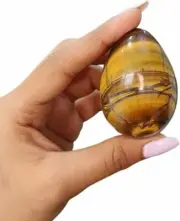 Small 50MM Natural Tiger Eye Crystal Chakra Metaphysical Healing Power Egg