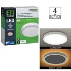 ETi Ceiling Lights 7.5" (4-Pack) Round Color Selectable LED Flush Mount White