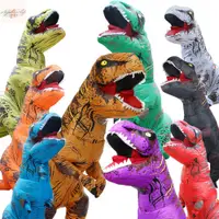 在飛比找樂天市場購物網優惠-恐龍服 暴龍裝 恐龍充氣表演衣服 卡通鋁膜 萬聖節 美國恐龍