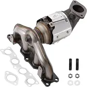 BDFHYK Front Exhaust Manifold Catalytic Converter with Gasket Kit Compatible with Kia Sorento 14-15, Compatible with Hyundai Santa Fe Sport 13-16, L4 2.4L, EPA Compliant, Replace# 641577