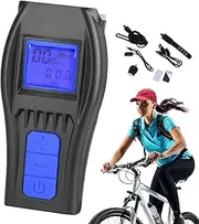 Humkopnl Mountain Biking Speedometer, USB Rechargeable Front Lamp, USB Rechargeable Bicycles Light Front Waterproof Bicycles Speedometer with Horn for Bicycles