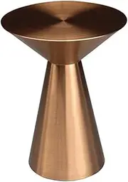Side Table Small Coffee Table, Metal Small Round Table Simple Movable Side Table Suitable for Living Room/Bedroom Coffee Table for Milk Tea Store End Tables Living Room(Small)